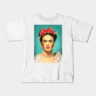 Kahlo Portrait Kids T-Shirt